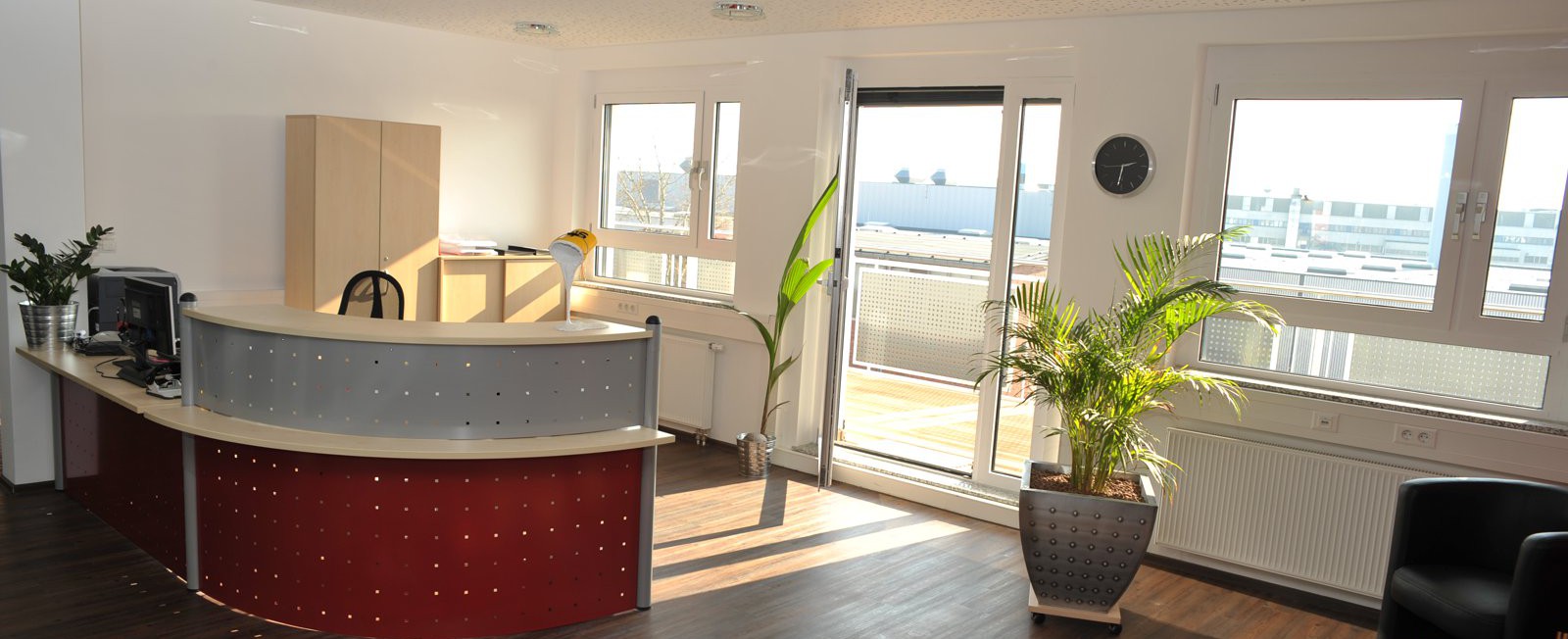 Empfang im Büro der Coloris GmbH in Mannheim